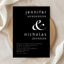 Elegant Black and White Bröllop