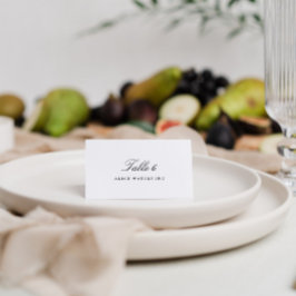Elegant Black and White Bröllop Place Cards Bordsnummer