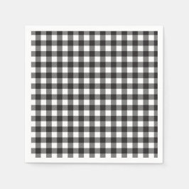 Elegant Black and White Buffalo Play Helgdag Pappersservett