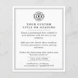 Elegant Black and White Business Logotyp - säljfrä Flygblad