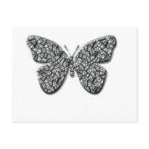 Elegant Black and White Butterfly