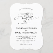 Elegant Black and White Calligraphy Bröllop