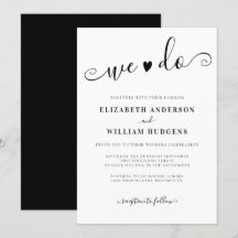 Elegant Black and White Calligraphy We Do Bröllop