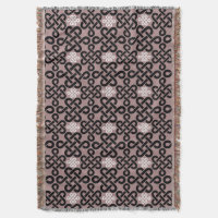Elegant Black and White Celtic Knot Mönster Mauve
