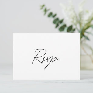 Elegant Black and White Classic Bröllop OSA Kort