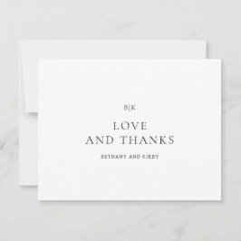 Elegant Black and White Classic Bröllop Tack Kort