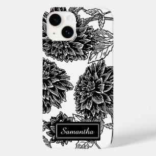 Elegant Black and White Dahlia Personlig