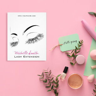 Elegant Black and White Eyelash Teckning Lash Pub Flygblad