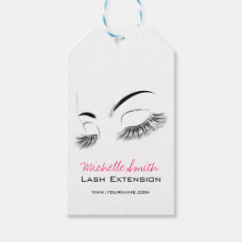 Elegant Black and White Eyelash Teckning Lash Pub Presentetikett