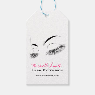 Elegant Black and White Eyelash Teckning Lash Pub Presentetikett