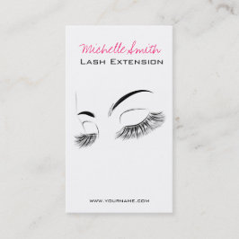 Elegant Black and White Eyelash Teckning Lash Pub Visitkort