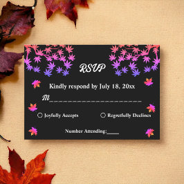 Elegant Black and White Glowy Löv faller under brö OSA Kort