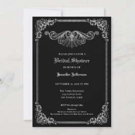 Elegant black and white Gothic Bridal Shower Meddelande