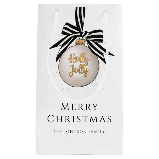 Elegant Black and White Jul Bauble (Framsidan)
