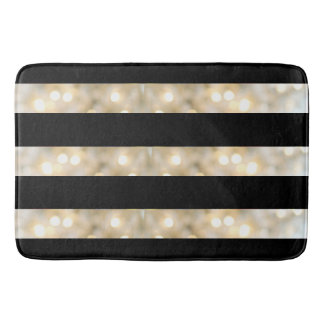 Elegant Black and White Ljus Rand Chic Modern Badrumsmatta