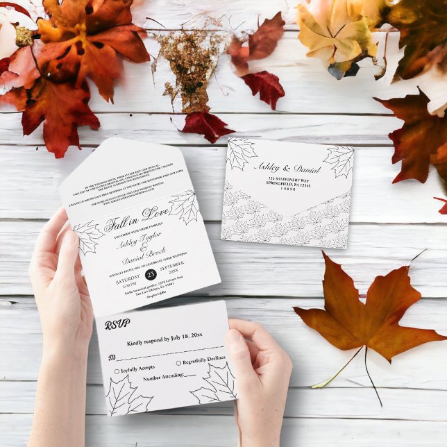 Elegant Black and White Maple Rustic Fall Wedding (Skapare uppladdad)