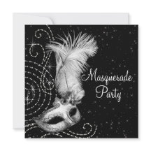Elegant Black and White Masquerade Party