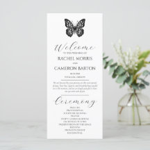 Elegant Black and White med Butterfly Program