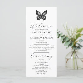Elegant Black and White med Butterfly Program