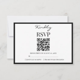 Elegant Black and White Minimalist Wedding OSA Kort