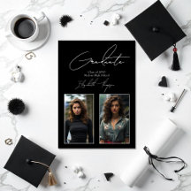 Elegant Black and White Modern Studenten Photo