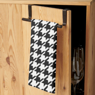 Elegant Black and White Mönster Kitchen Towels Kökshandduk