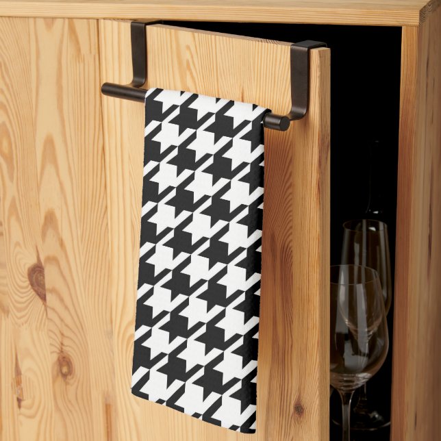 Elegant Black and White Mönster Kitchen Towels Kökshandduk (Thirds Fold)