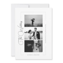 Elegant Black and White Photo Collage Bröllop