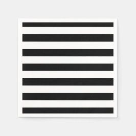 Elegant Black and White Rand Pappersservett