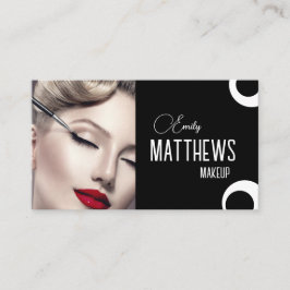 Elegant black and white script custom 2photo visitkort