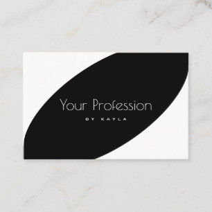 Elegant Black and White Stil Professionell Modern Visitkort
