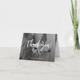 Elegant Black And White Thank You Card Tack Kort