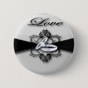 Elegant Black and White Wedding Favor Knapp