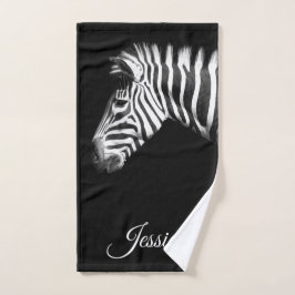 Elegant Black and White Zebra Personlig Namn