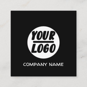 elegant Black anpassningsbar Business Logotyp, pro Fyrkantigt Visitkort