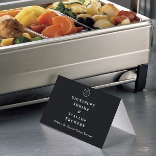 Elegant Black Anpassningsbar Logotyp Buffet Food N Kort