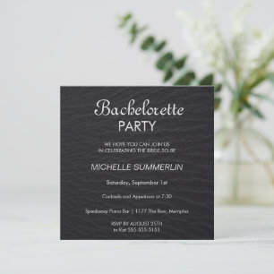 Elegant Black Bachelorette Party-inbjudan Inbjudningar