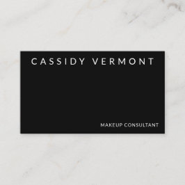 Elegant Black Beauty Makeup Hair Consultant Visitkort
