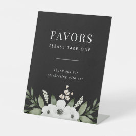 Elegant Black Blommigt Botanical Wedding Favands-t