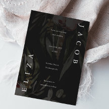 Elegant Black Blommigt Bröllop