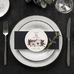 Elegant Black Blommigt Rust Underlägg Papper Rund<br><div class="desc">De här elegant bröllop-underläggen har en vacker blommigt i Black,  terra cotta,  rust och grått.</div>