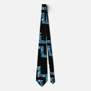 Elegant Black Blue Glitter Mönster Slips