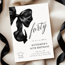 Elegant Black Bow 40:e födelsedagen