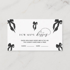 Elegant Black Bow gissar hur många Kisses-spel Tilläggskort