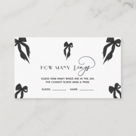 Elegant Black Bow gissar hur Ringar Game spelas Tilläggskort