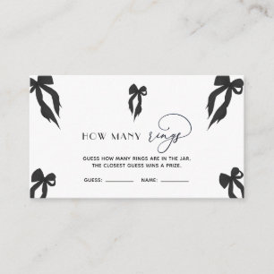 Elegant Black Bow gissar hur Ringar Game spelas Tilläggskort