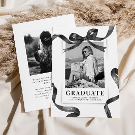 Elegant Black Bow Photo Studenten Meddelande