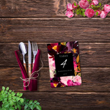 Elegant Black Burgundy Rosa Blommigt Ram