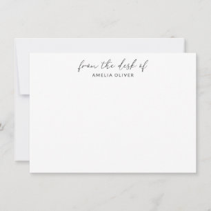 Elegant Black Calligraphy-Anpassningsbar från Namn Anteckningskort