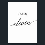 Elegant Black Calligraphy-Bordsnummer, Elva Bordsnummer<br><div class="desc">Den här elegantens svarta calligraphy-bordsnummer-elva är perfekt för ett enkelt bröllop. Neutraltens utformning har ett minimalistiskt kort som är dekorerat med romantisk och visuell typografi. Kortet skrivs ut på framsidan och baksidan (dubblan). Andra bordsnummer i samlingen säljs separat.</div>
